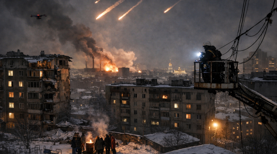 Kyiv Under Fire: Infrastructure in Ruins as Centralized Systems Fail Against Russian Missiles | FakeOFF